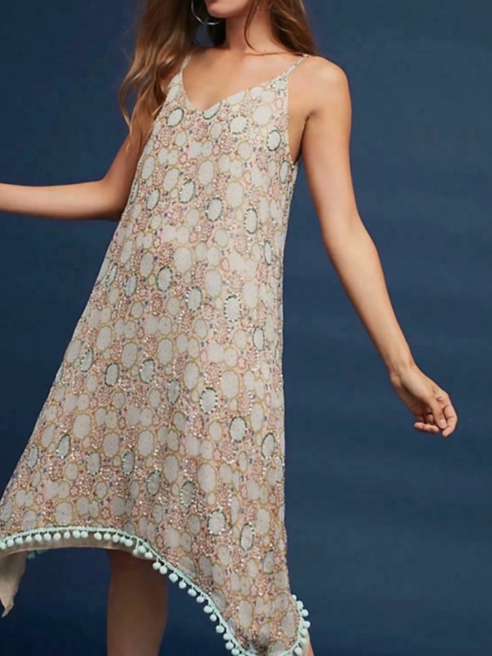 Anthropologie Raga Amalfi sequin midi dress M